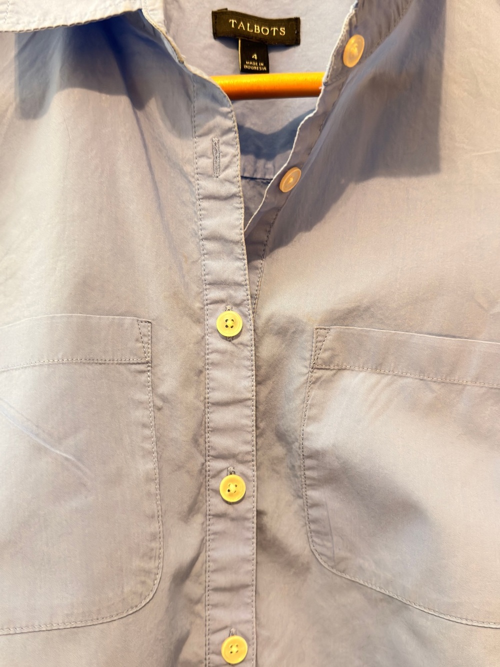 TALBOT Blue Women's Button Pullover Shirt size 4 - Picture 4 of 8